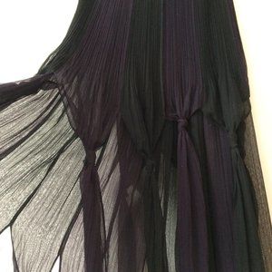 Issey Miyake Pleated Purple and Black Skirt